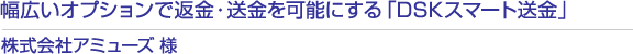 幅広いオプションで返金・送金を可能にする「DSKスマート送金」株式会社アミューズ 様