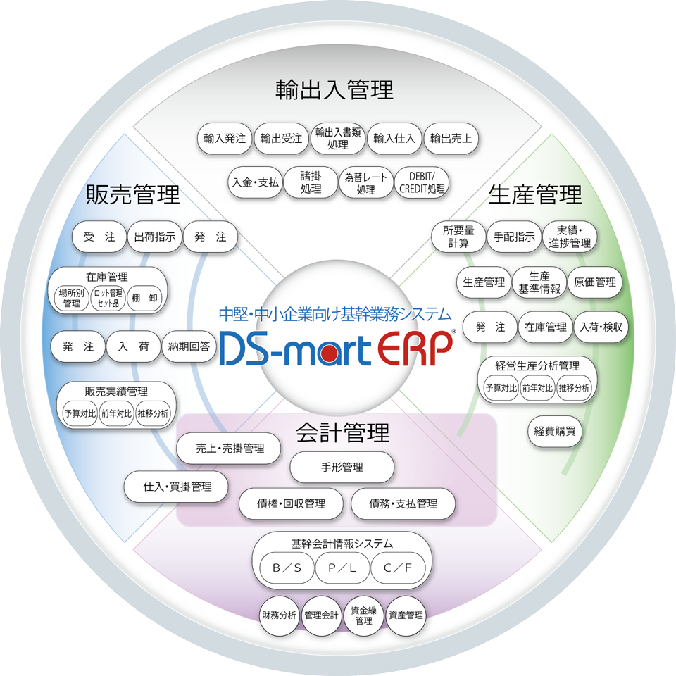 DS-mart ERP(ディースマートERP)の特徴